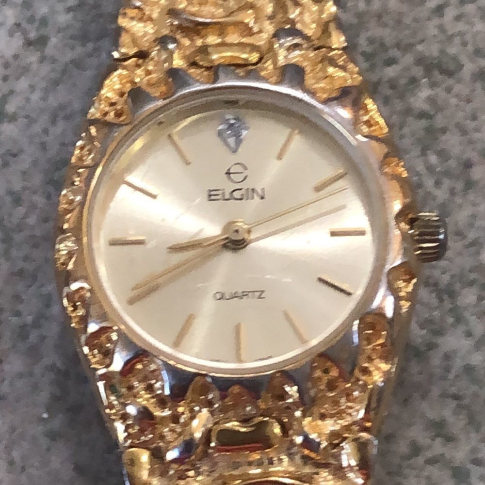 Vintage Elgin Gold nugget ladies watch.